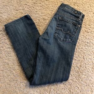 Girls 7 for all Mankind straight leg jeans